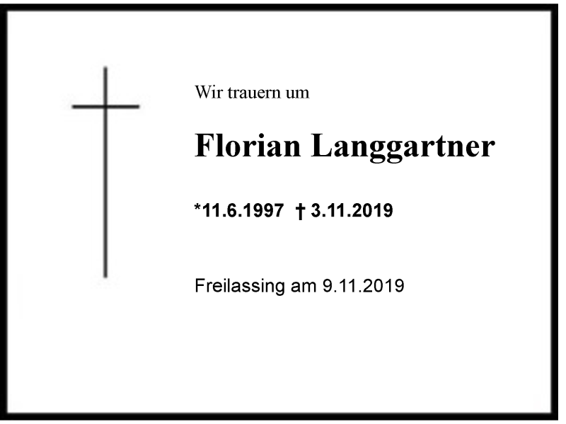  Traueranzeige für Florian Langgartner vom 11.11.2019 aus Region Berchtesgadener Land