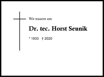 Traueranzeige von Horst  Seunik von Region Berchtesgadener Land