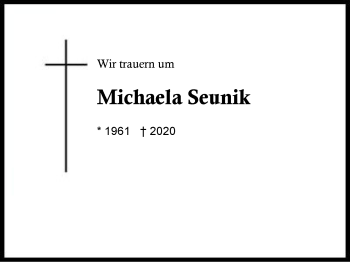 Traueranzeige von Michaela Seunik von Region Berchtesgadener Land