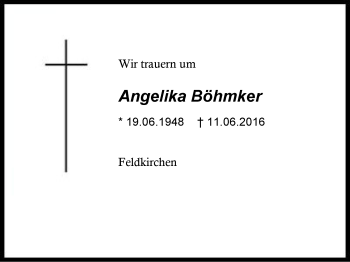 Traueranzeige von Angelika Böhmker von Region Berchtesgadener Land