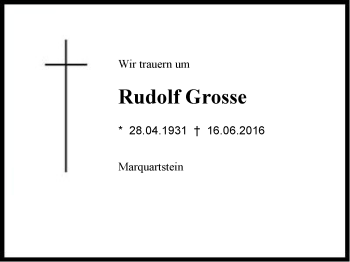 Traueranzeige von Rudolf Grosse von Region Chiemgau
