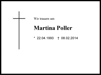 Traueranzeige von Martina Poller von Region Chiemgau