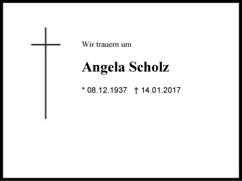 Traueranzeige von Angela Scholz von Region Chiemgau