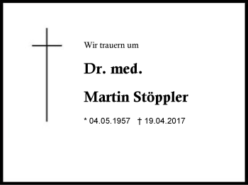 Traueranzeige von Martin Stöppler von Region Berchtesgadener Land