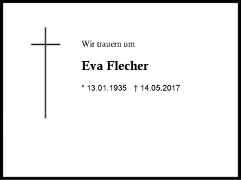 Traueranzeige von Eva Flecher von Region Berchtesgadener Land