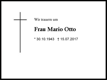 Traueranzeige von Mario Otto von Region Berchtesgadener Land