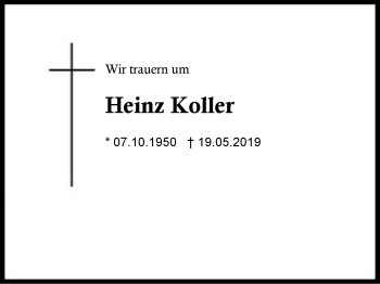 Traueranzeige von Heinz Koller von Region Berchtesgadener Land