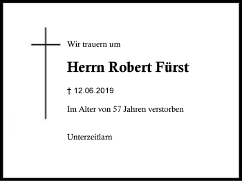 Traueranzeige von Robert Fürst von Region Berchtesgadener Land
