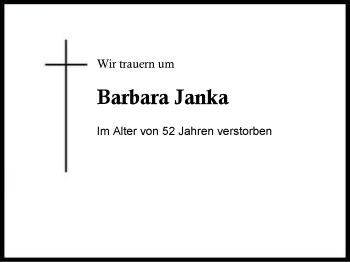 Traueranzeige von Barbara  Janka von Region Berchtesgadener Land