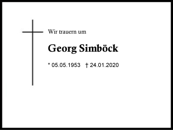Traueranzeige von Georg  Simböck von Region Berchtesgadener Land
