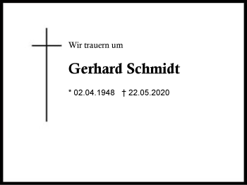 Traueranzeige von Gerhard  Schmidt von Region Berchtesgadener Land