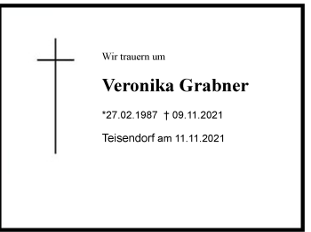Traueranzeige von Veronika Grabner von Berchtesgaden