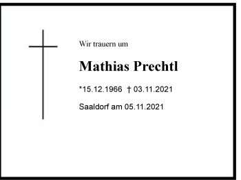 Traueranzeige von Mathias Prechtl von Berchtesgaden