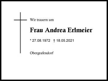 Traueranzeige von Andrea Erlmeier von Region Berchtesgadener Land