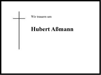 Traueranzeige von Hubert Aßmann von Region Berchtesgadener Land