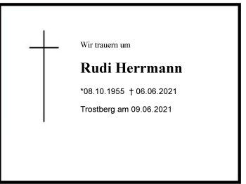 Traueranzeige von Rudi Herrmann von Region Chiemgau