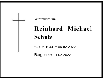 Traueranzeige von Reinhard Michael Schulz von Region Chiemgau