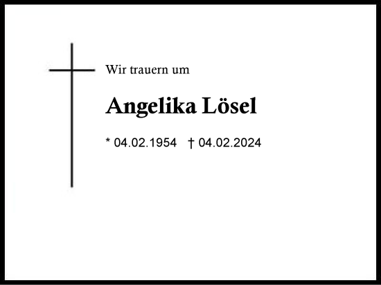 Traueranzeige von Angelika Lösel von Region Berchtesgadener Land